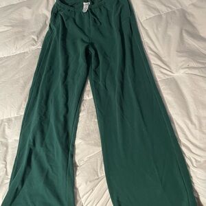 Garage Green Wide-Leg Pants